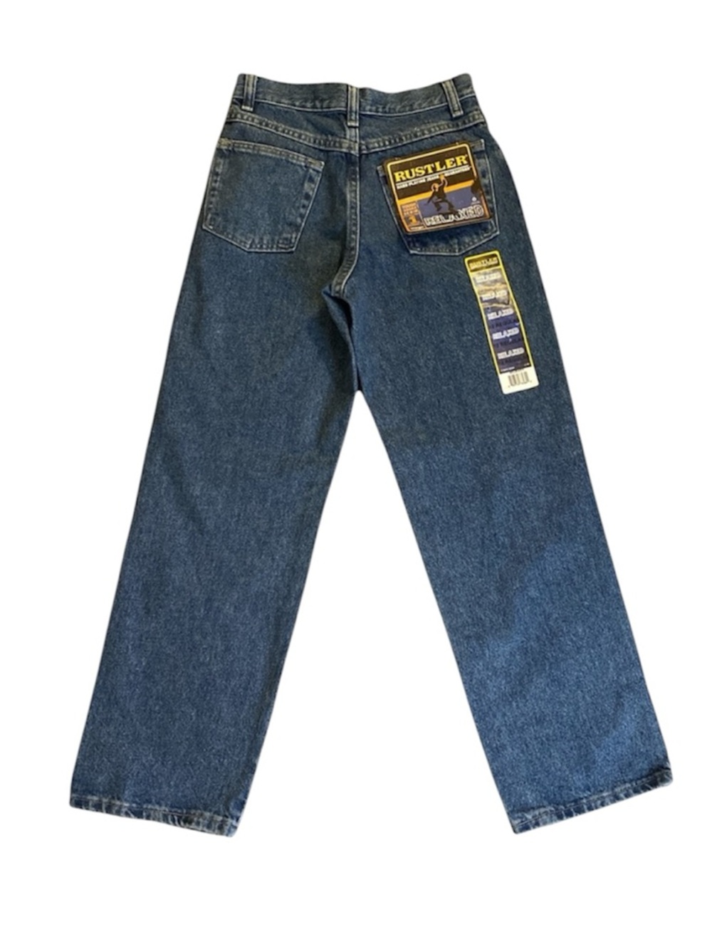 Rustler blue jeans straight leg unisex 12 NWT